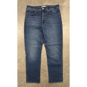 Madewell 90’s Straight Leg Jeans High Rise Relaxed Womens Sz 31 Stretch